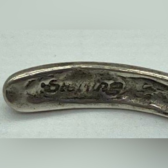 Native American Ted Ott Vintage Sterling Silver Opal Dolphin Cuff - Picture 7 of 12